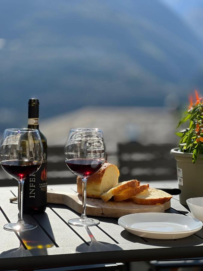 Panoramic Apartment Italian Alps Valtellina Near Sondrio, Tirano Poggiridenti Dış mekan fotoğraf