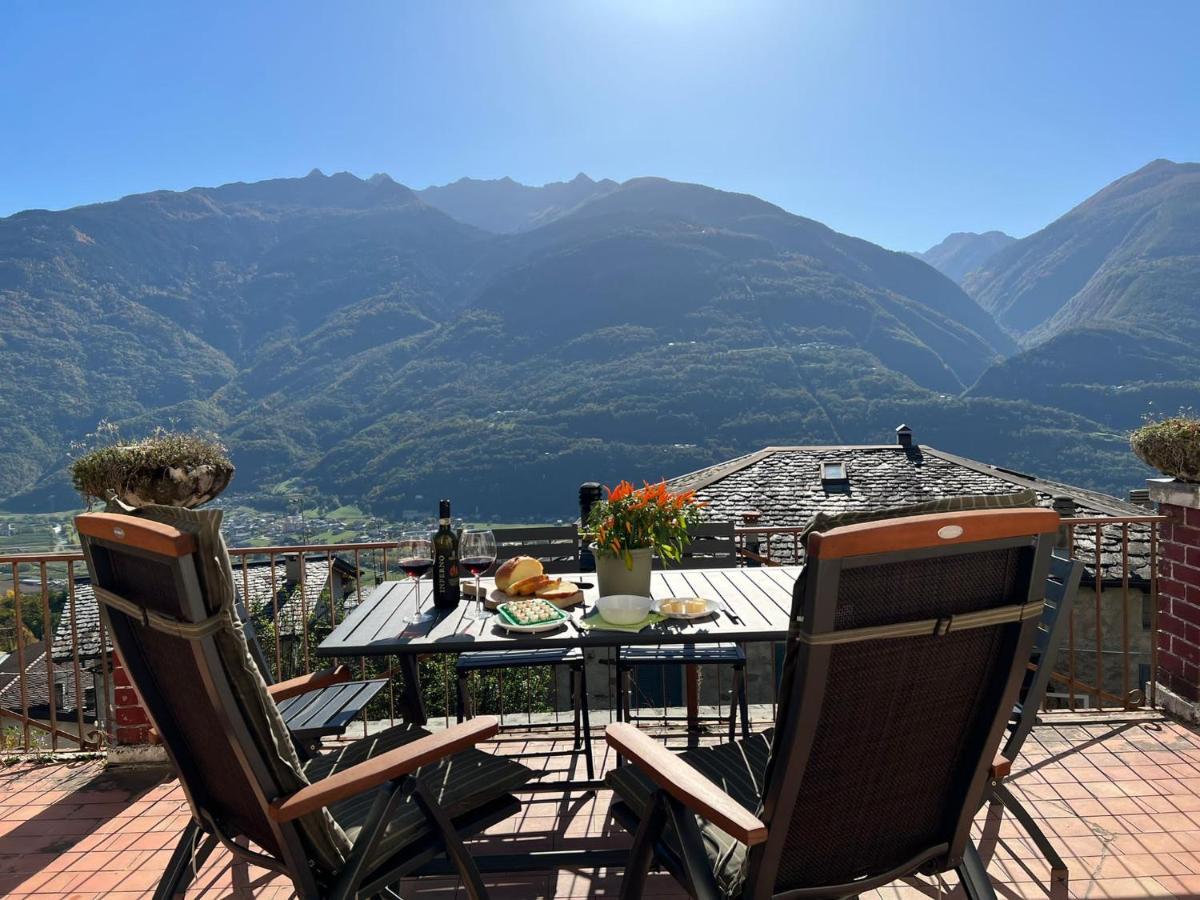 Panoramic Apartment Italian Alps Valtellina Near Sondrio, Tirano Poggiridenti Dış mekan fotoğraf