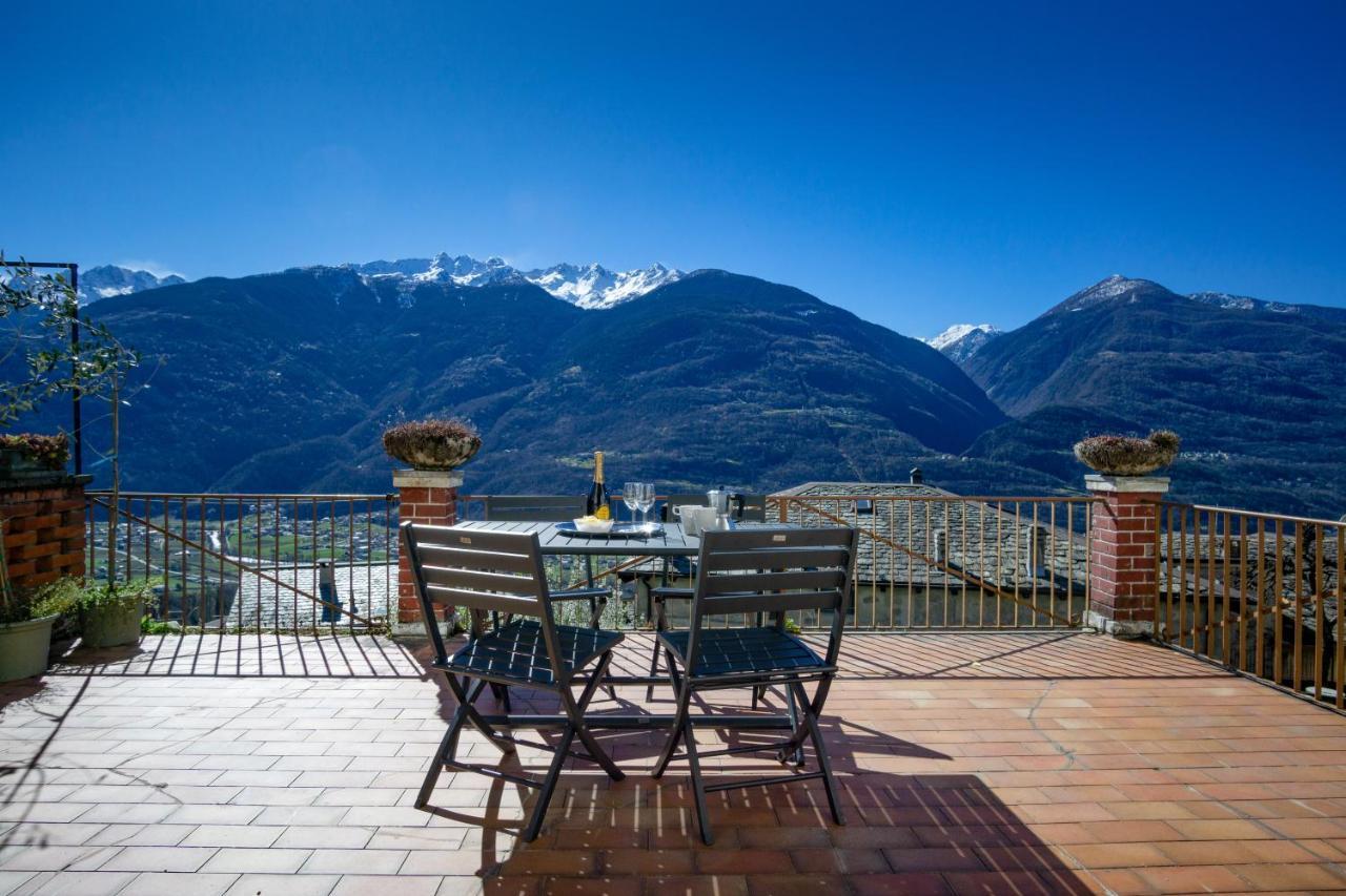 Panoramic Apartment Italian Alps Valtellina Near Sondrio, Tirano Poggiridenti Dış mekan fotoğraf