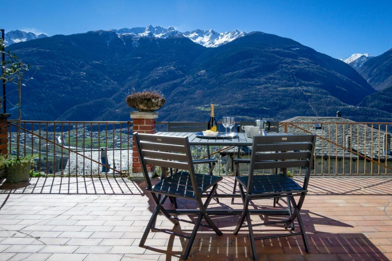 Panoramic Apartment Italian Alps Valtellina Near Sondrio, Tirano Poggiridenti Dış mekan fotoğraf