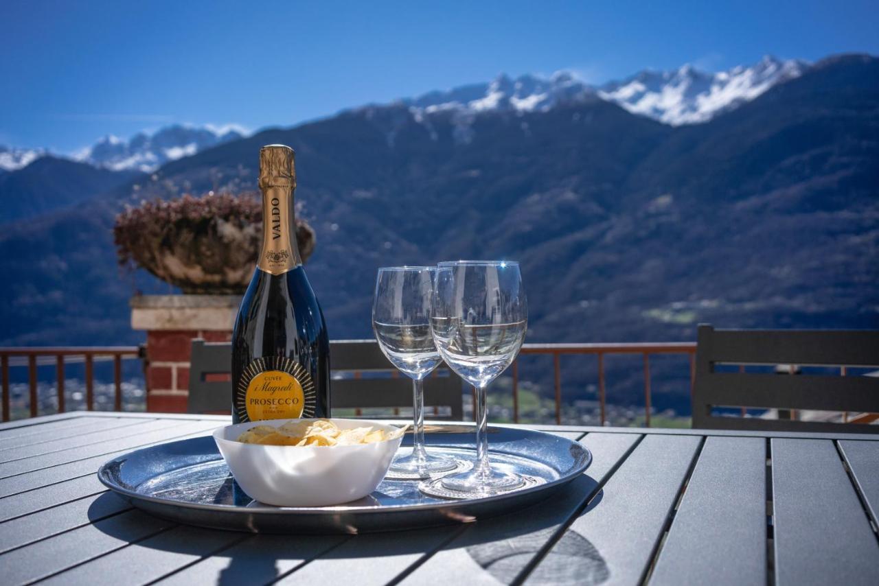 Panoramic Apartment Italian Alps Valtellina Near Sondrio, Tirano Poggiridenti Dış mekan fotoğraf